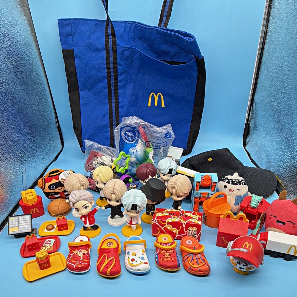 McDonald's Collectors Lot BTS TinyTAN Mini Crocs Tote Bag Hat Plush Toys Others